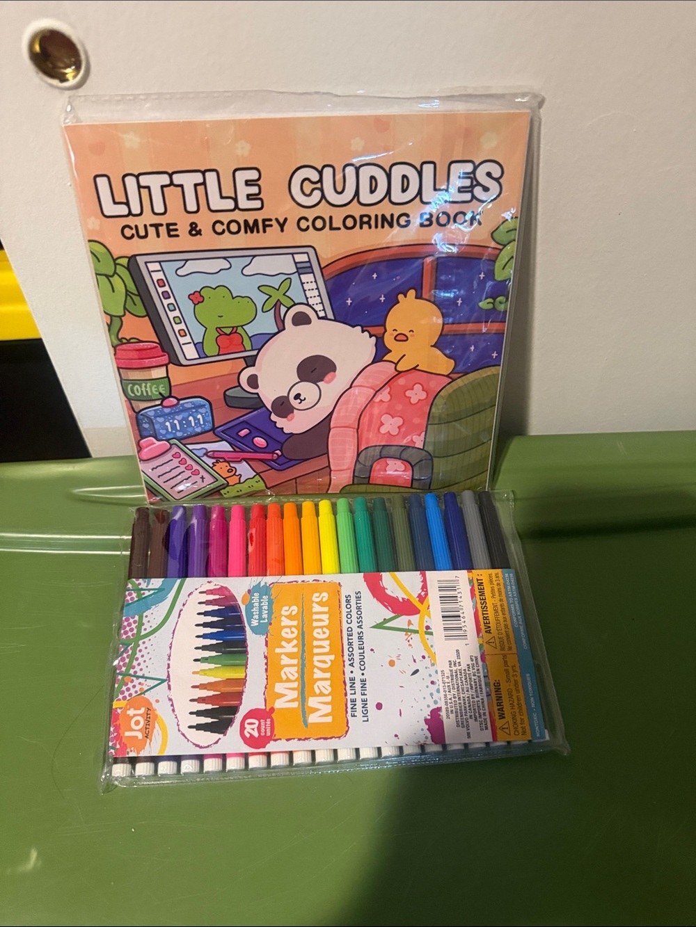 Cute & Comfy Coloring Book with Assorted Markers - Multicolor